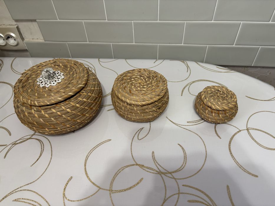 Три шкатулки в наборе от икеа в хорошем состояний