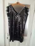 Rochie paiete reversibile negru argintiu