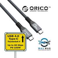 Orico кабел Thunderbolt 4 / USB4 - Type-C to Type-C 40Gbps PD100W 0.8m