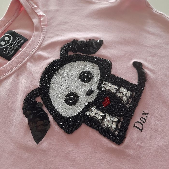Tshirt Pinko Skelanimals cristale veritabile