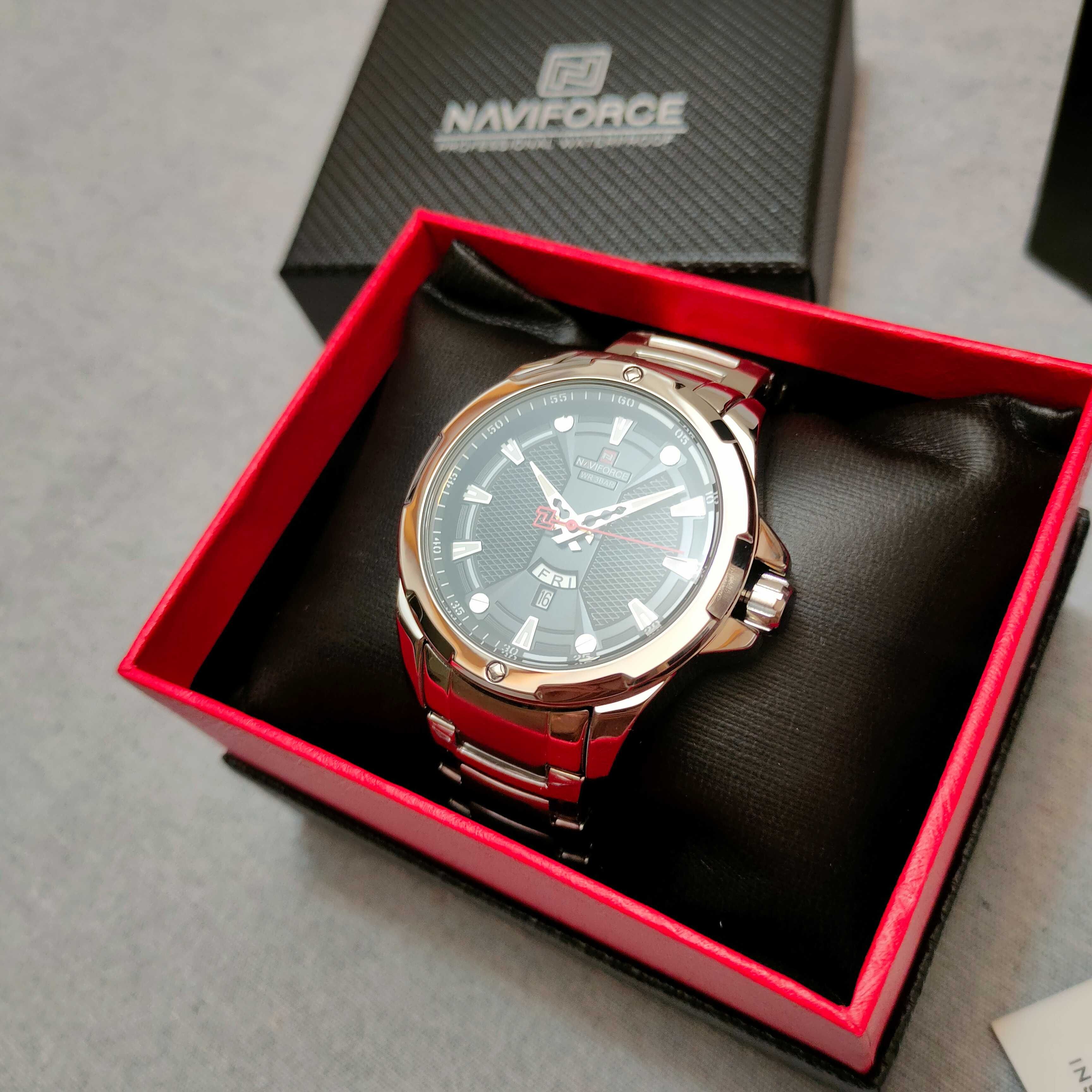 Стильные мужские наручные часы Naviforce в подарочном боксе