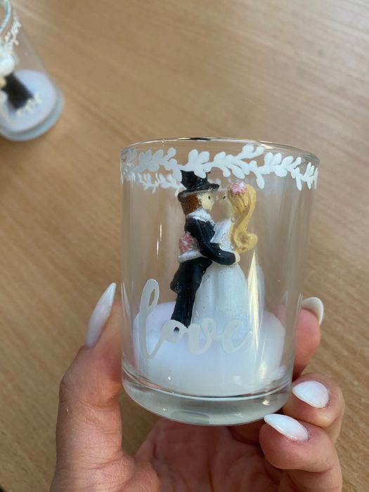 30бр свещи младоженци за декорация или подаръци за гости на сватба