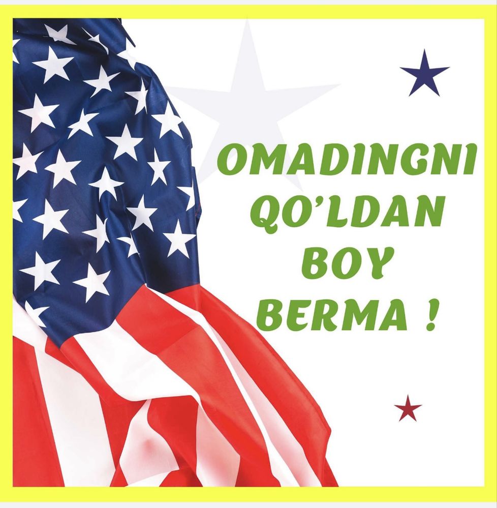 Green Card 2025. Тулдириш ( Регистрация ) очилди. 12-вилоятга ишлаймиз