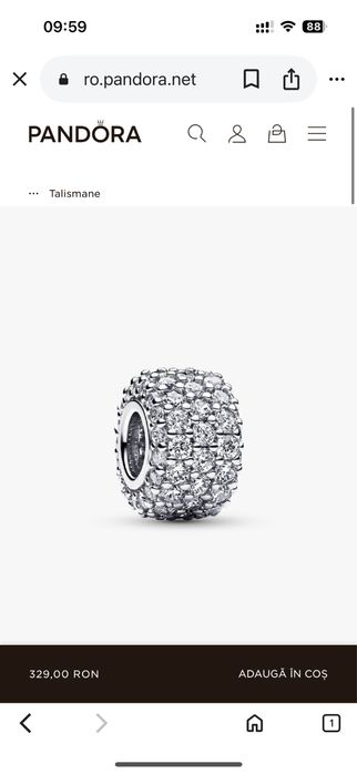 Charm original nou Pandora cu garantie