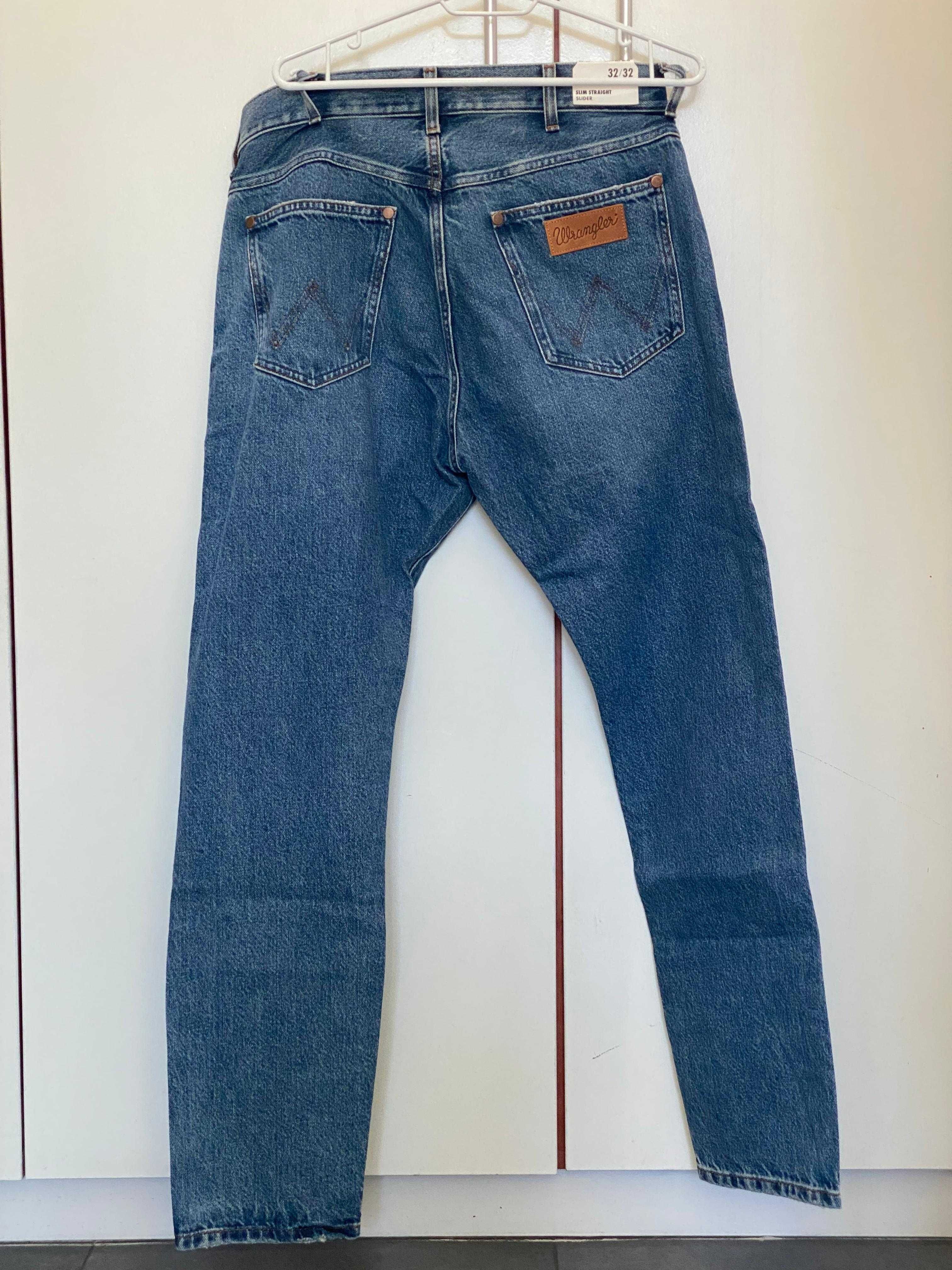 Чисто нови мъжки дънки WRANGLER Slim Straight, размер 32х32