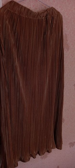 Юбка длинная коричновая