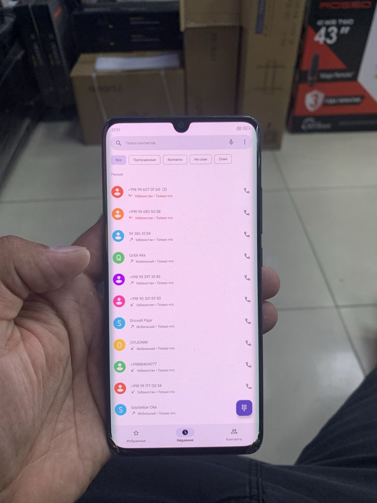 Xiaomi note 10 lite  8/128   ideal ishlid  ekran shishasi singan