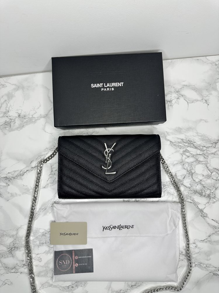 Geanta de lux YSL Saint Laurent piele naturala 100% cutie cadou