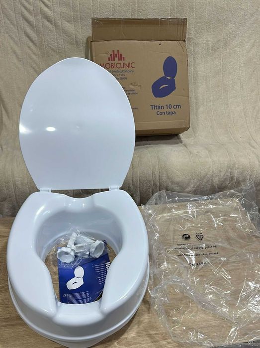 Înălțător pentru scaun de toaletă cu capac, 10 cm, Titan