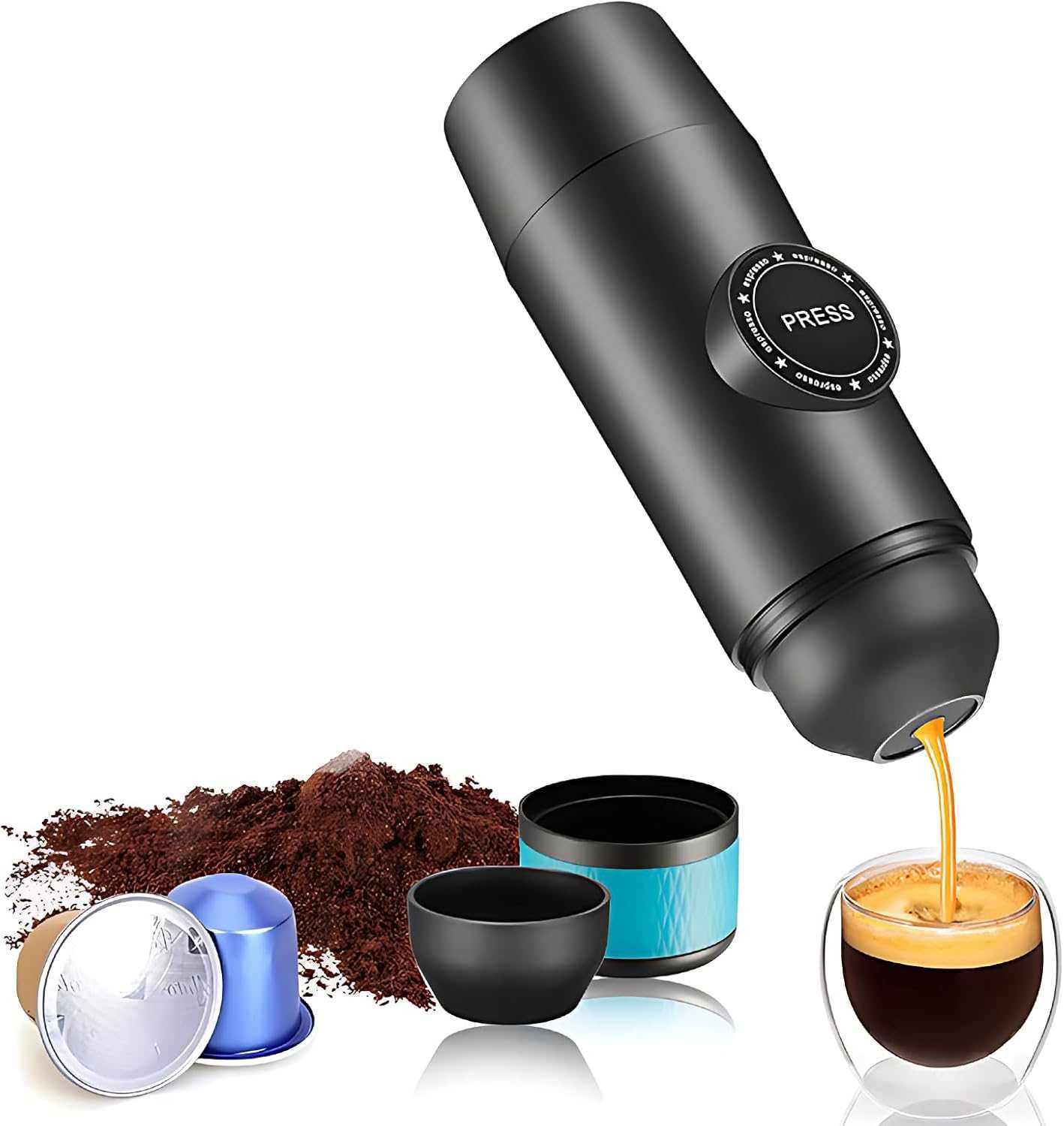 Espressor Portabil, Ergonomic, Cafea sau Capsula Nespresso