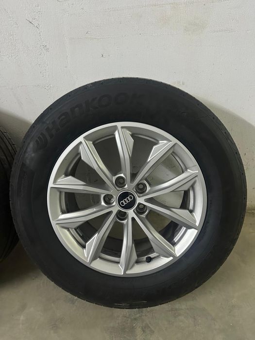 Set jante originale Audi 5x112 + anvelope vară 235/55 R17