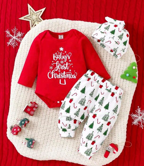 Коледен бебешки комплект
