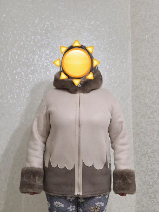 Тёплая дублёнка двухсторонний