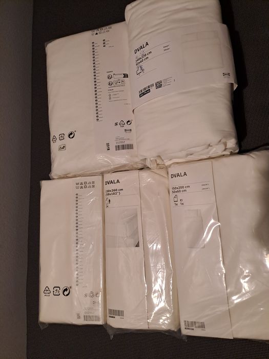 Постельное белье оригинал IKEA Швеция DVALA в упаковке 100% хлопок