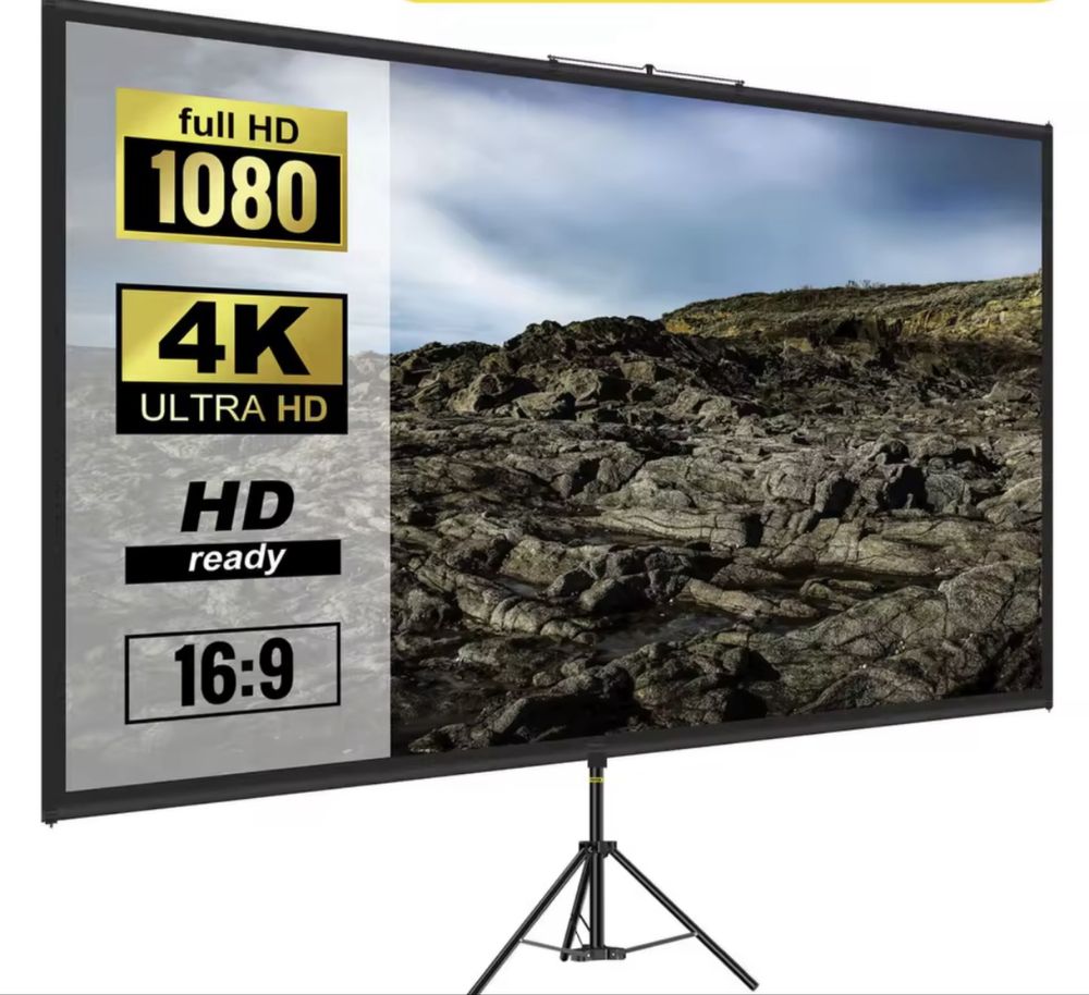 Екран за Проектор 100” - трипод , 4К , HD