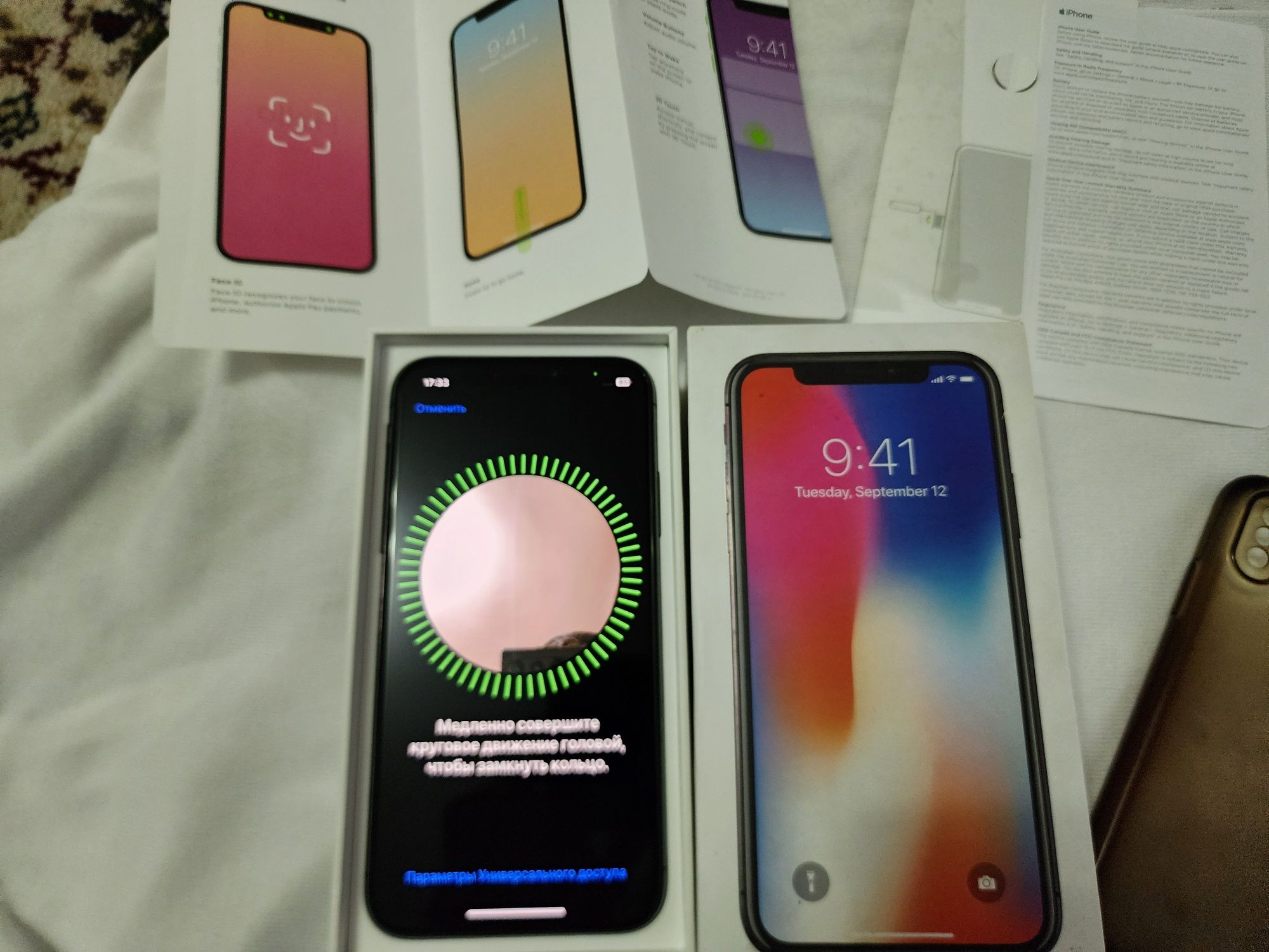 Iphone X LL/A 64ГБ Акк 76% Как Новый Каробка Дк фулл