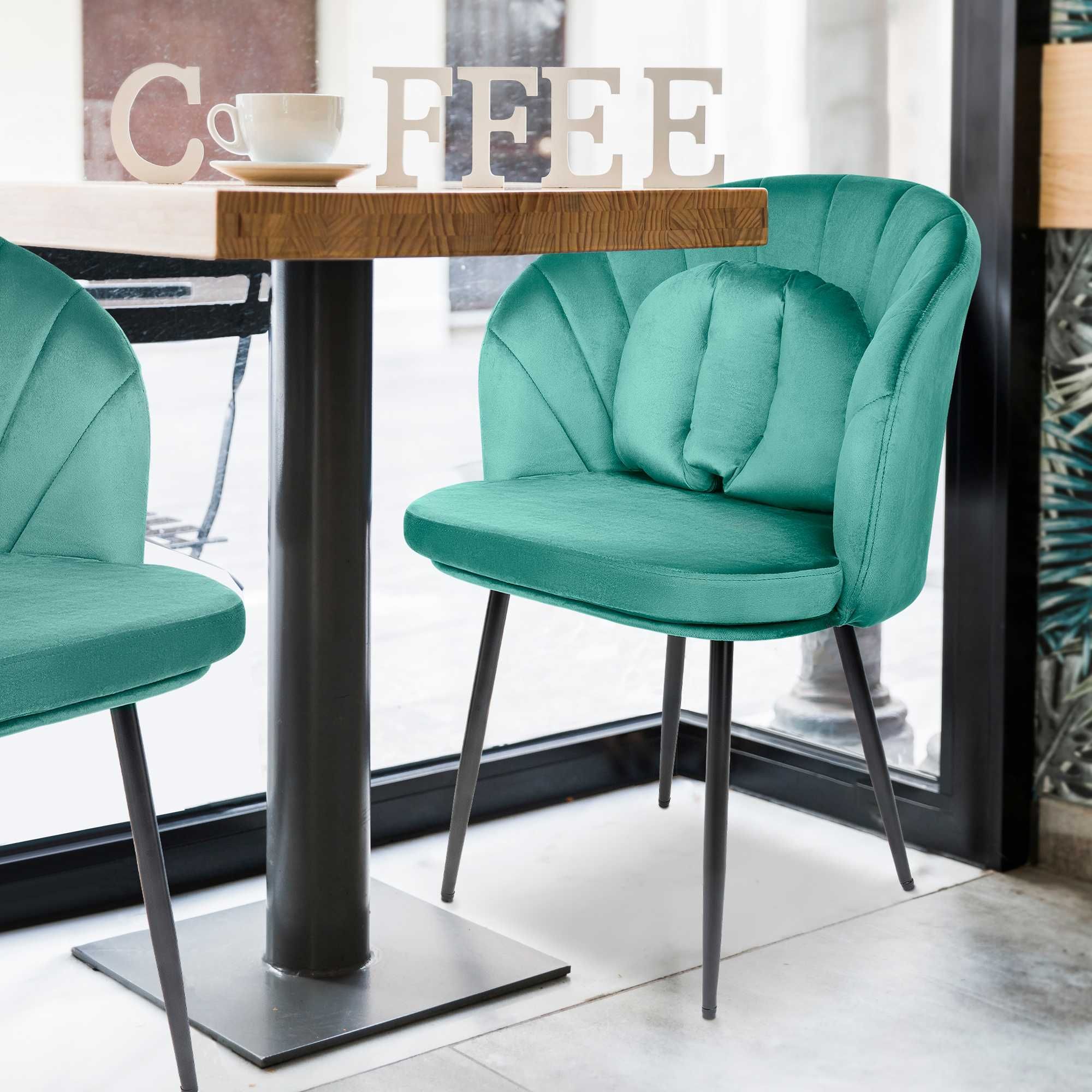 RESIGILAT Set 2 Scaune tip Fotoliu Dining/Bucatarie Dr.Home - Verde