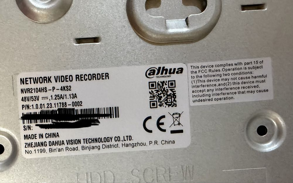 NVR Dahua 4 canale, 4K UHD, HDD 1 Tb