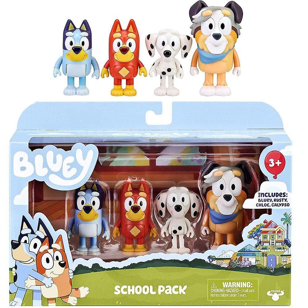 Jucarii Bluey si Bingo (set 4 figurine School Pack)