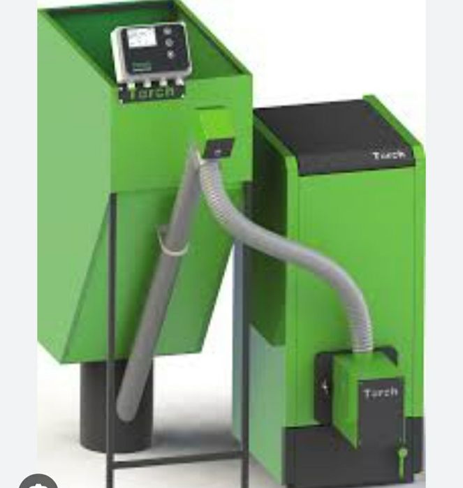 Продавам котел на пилети torch 20 kw използван два сезона