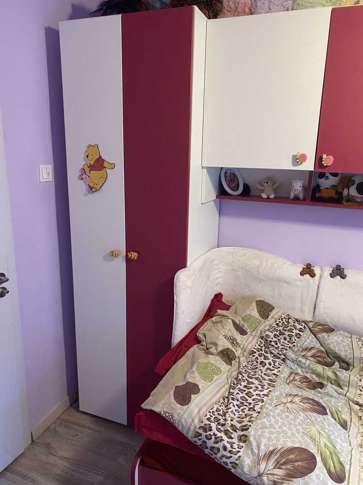 Mobilă pentru dormitor fetiță L:340/l:52/h:210