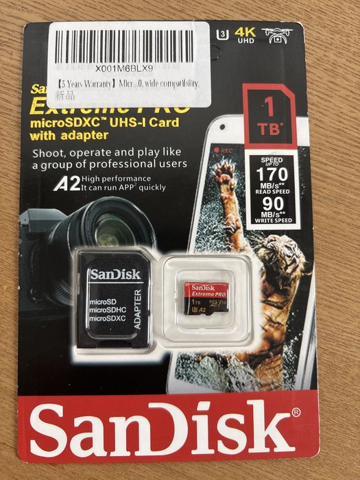 Card de memorie Micro SD SanDisk Extreme Pro, 1TB, 170MB/s