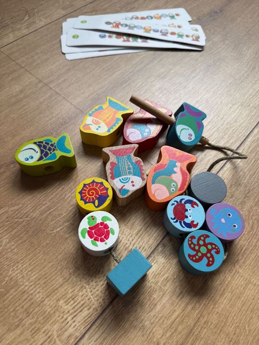 Jucărie de snuruit din lemn – set educativ pentru motricitate