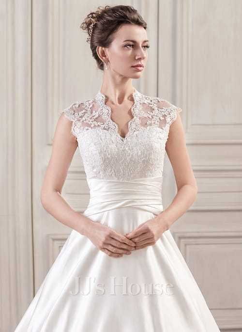 НОВА JJ`S HOUSE Булчинска рокля дълга с шлейф М L EU40 UK12