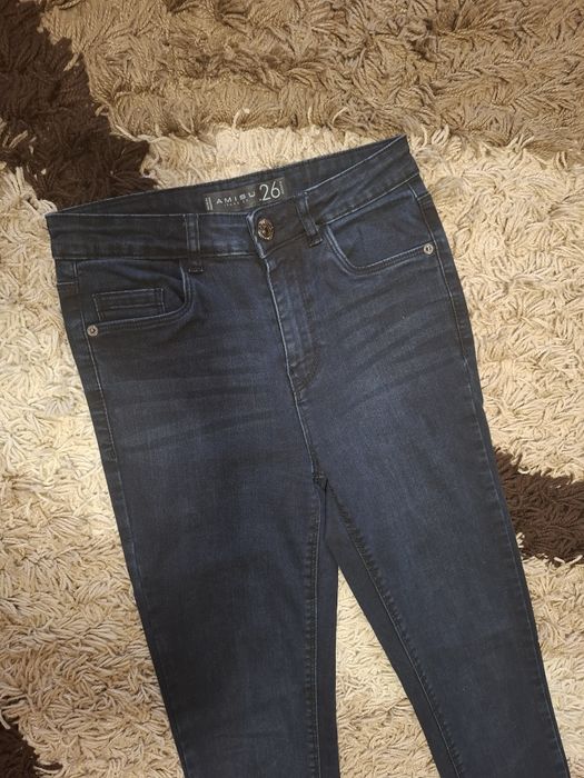 Blugi dama elastici, talie inalta