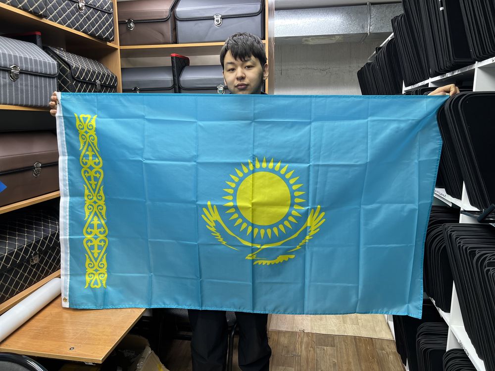 Флаг Казахстана размер 150х90 2500тг Астана