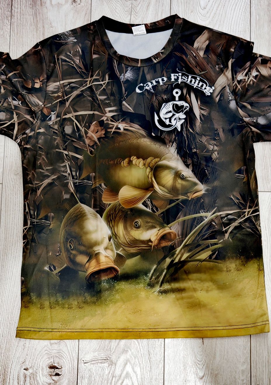 Tricou pescuit imprimeu crap