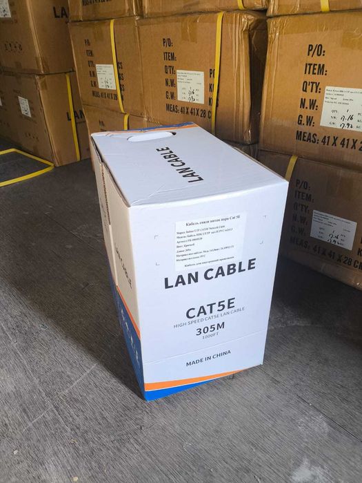 Кабель витая пара DDK U/UTP (24 AWG) кат.5Е PVC+PE 4х2х0,5  305м