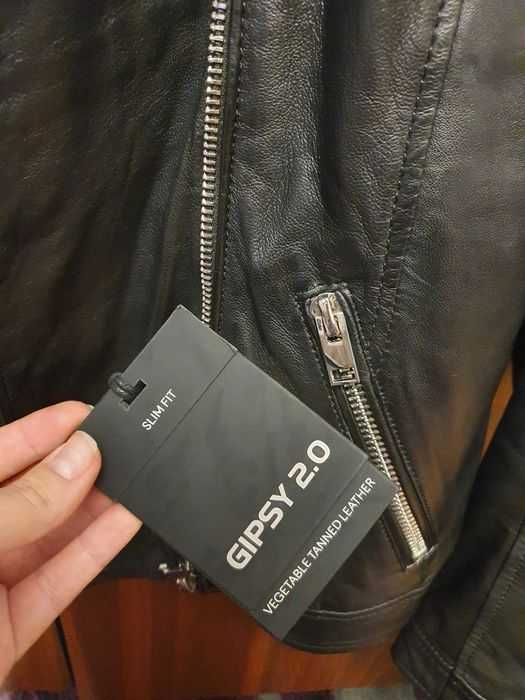 Geaca neagra dama piele naturala, noua, L