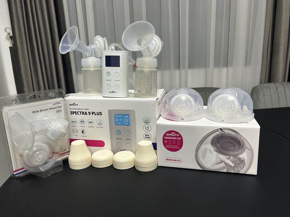 Pompa de san dubla Spectra S9 plus kit complet + cupe handsfree