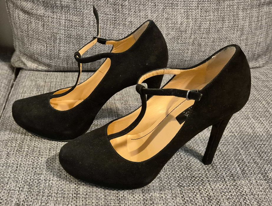 Pantofi Musette piele intoarsa