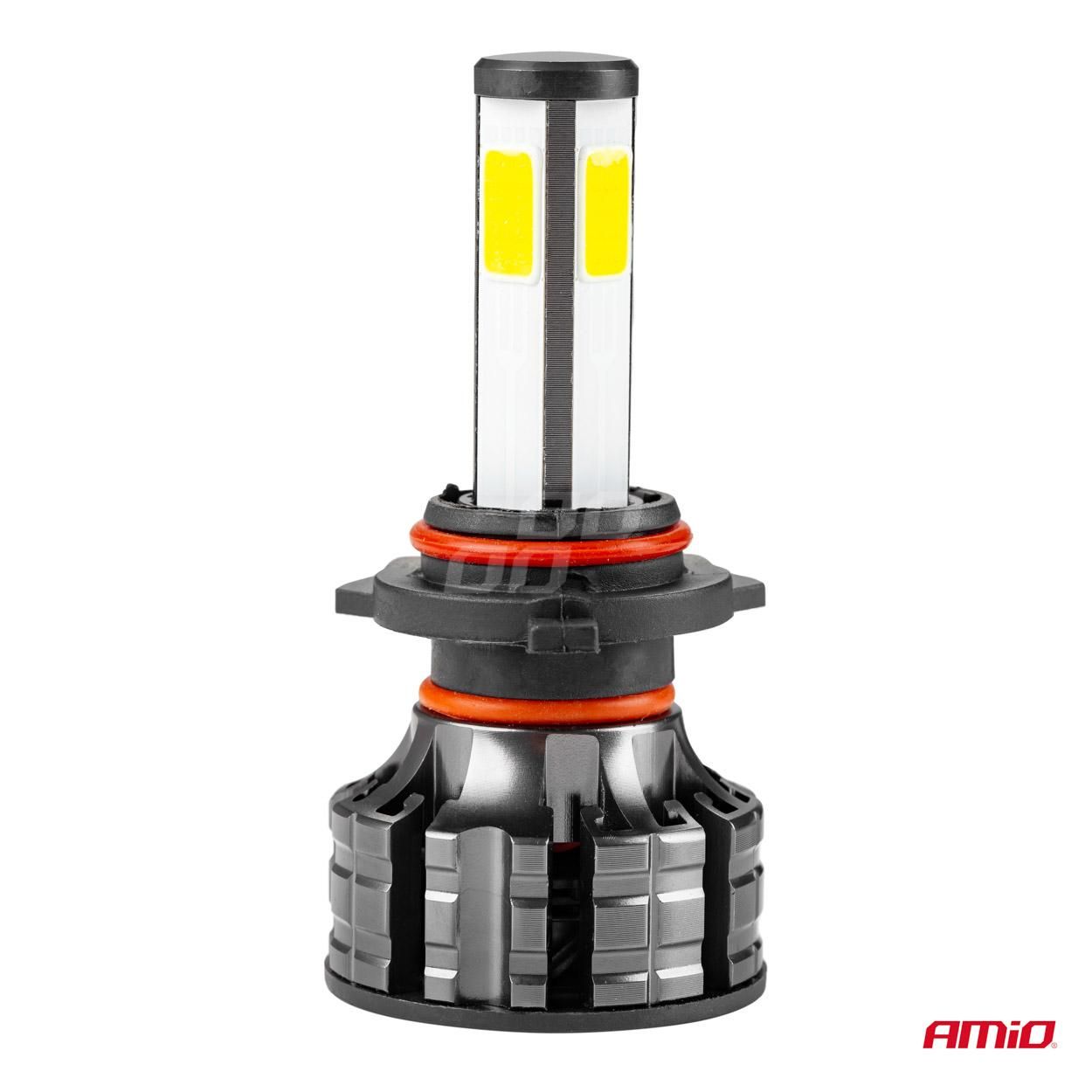 крушки за фарове led серия cob hb3 6500k amio-02846