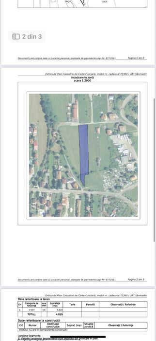Vand 4820m teren in baile 1 mai felix