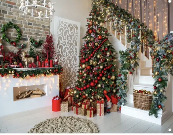 Коледен фотографски фон