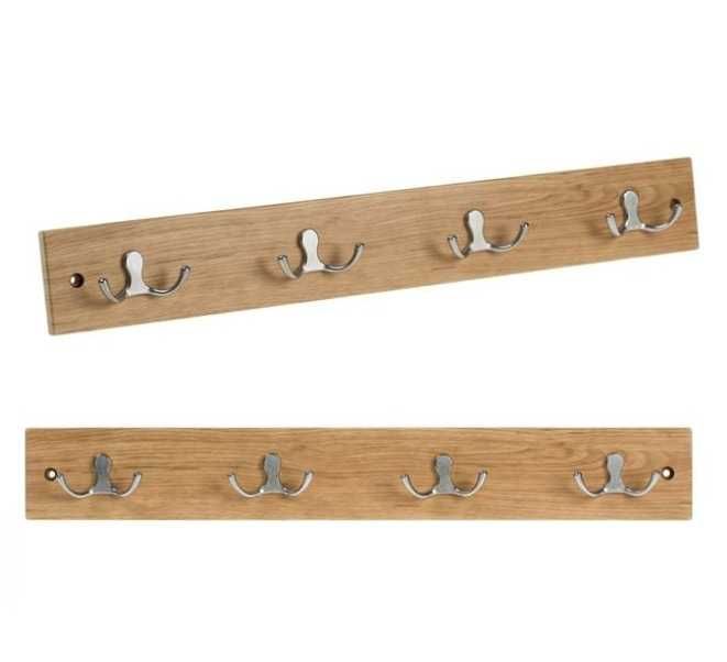 Закачалка за стена с 8 куки за дрехи, 3 цвята, 50см