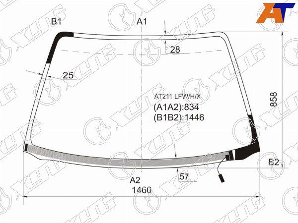 Стекло лобовое с обогревом щеток TOYOTA CALDINA/AVENSIS 4/5D 97-03 Toy