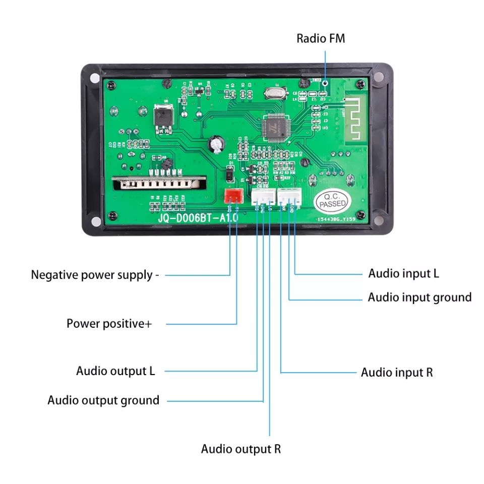 Mp3 player DC 7V-15V AIYIMA Bluetooth 5.0, папки,Sd,USB, mic,AUX, CALL