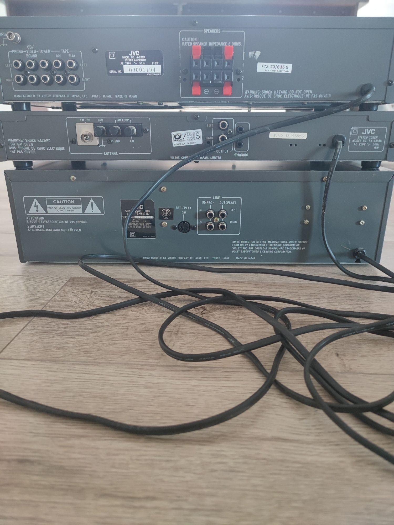Linie amplificator statie JVC AGX 2 cu radio si deck