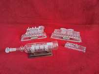 locomotiva cristal tren sticla cadou