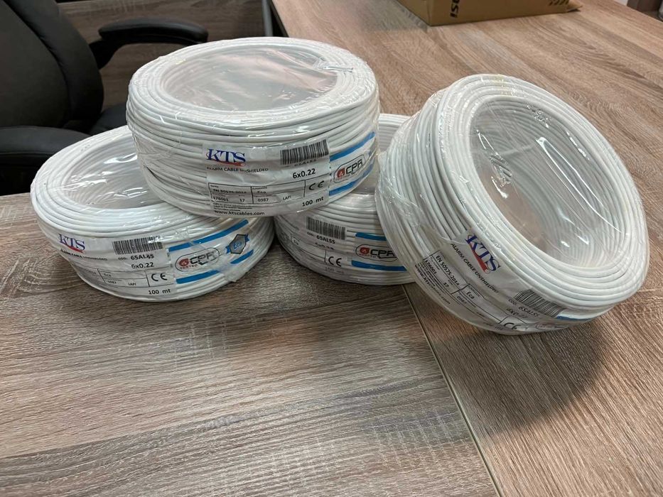 Алармен кабел неекраниран 6х0.22 100% мед 140 Ohm 100 метра 6SALSS