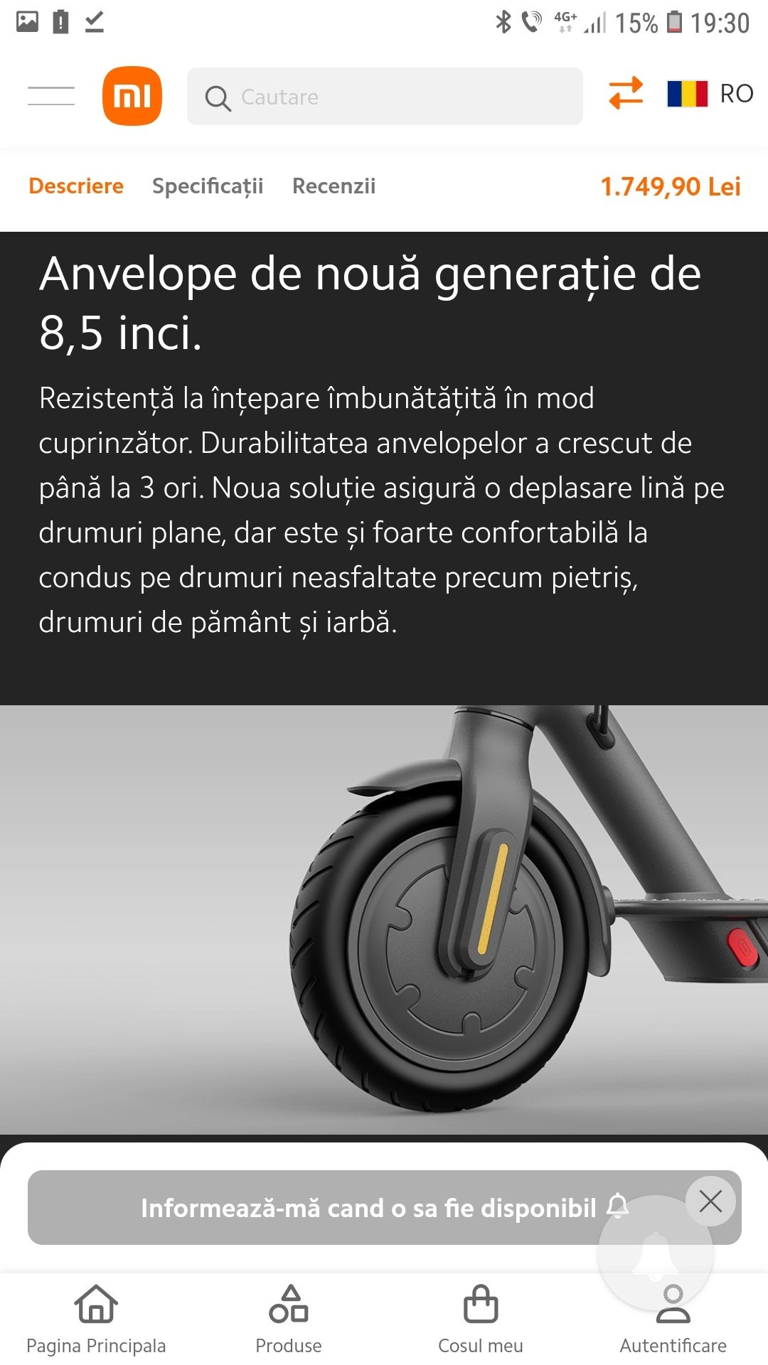 Trotineta electrica Mi Scooter Essential, noua, in cutie