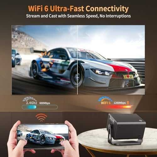 Нов Мощен 1080P 4K проектор INFGO WiFi 6 800 ANSI Автоматична корекция