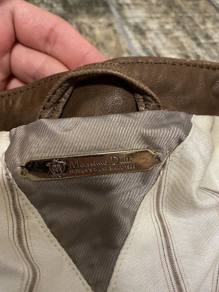 Geacă de piele Massimo Dutti