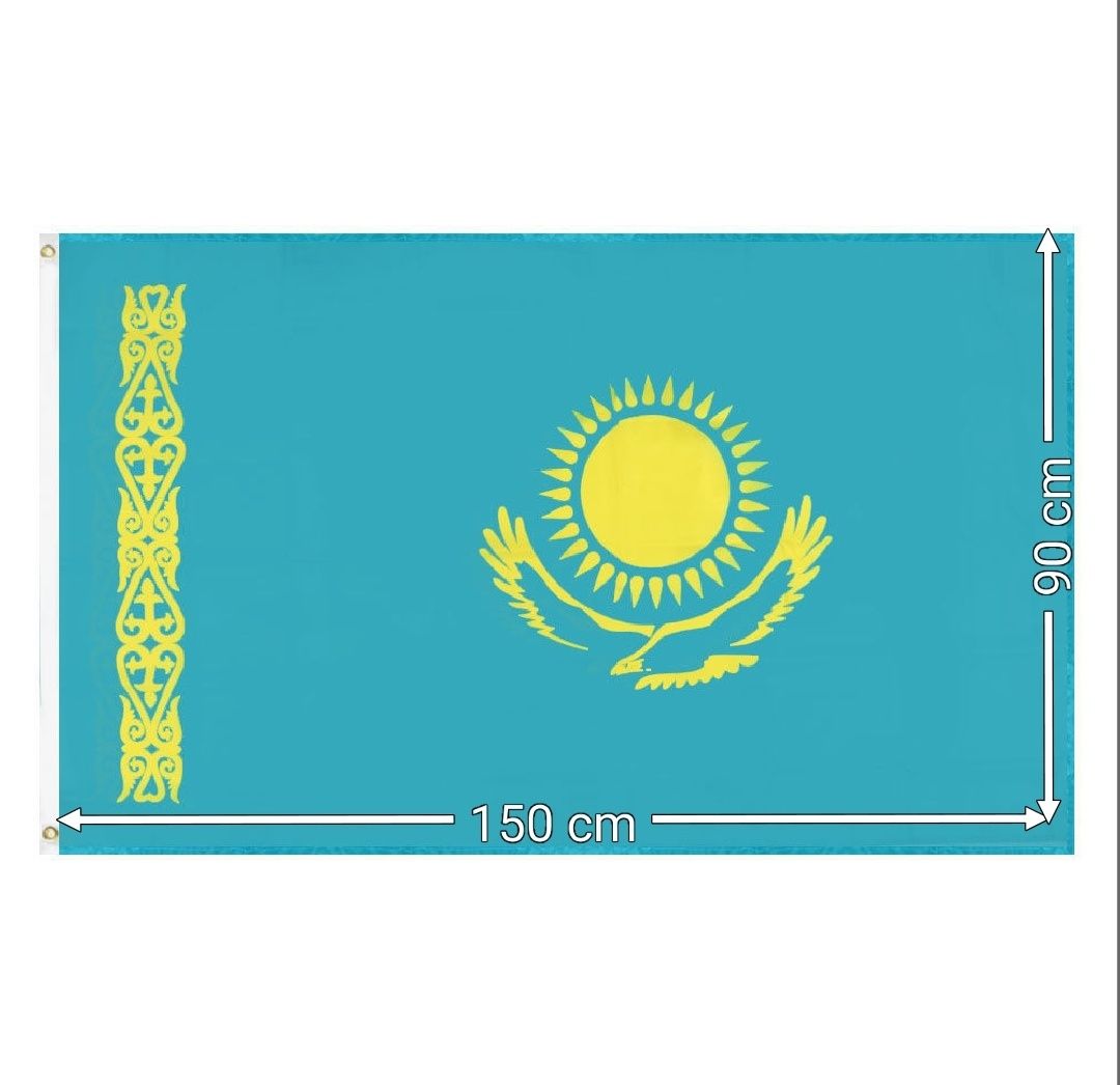 Флаг Казахстана Ту Қазақстан  Байрақ  150 × 90 см