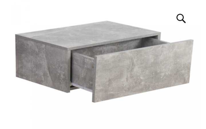 Нощно висящо шкафче -индустриално -50 см ширина в цвят бял ,светъл дъб