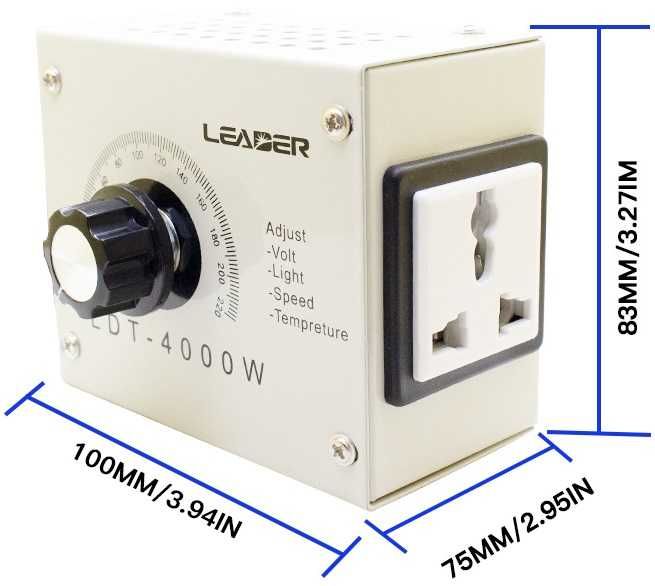 Variator de tensiune reglabil. turatie, luminozitate, 4 KW Nou